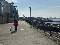 Approaching the ferry terminal
